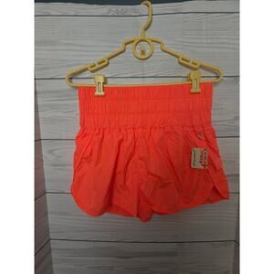 Free People FP Movement Shorts Women's Coral Orang The Way Home Lined Size M